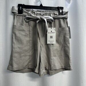 Gloria Vanderbilt Emilia Linen Blend Cuffed Shorts Minimalist PM Classic